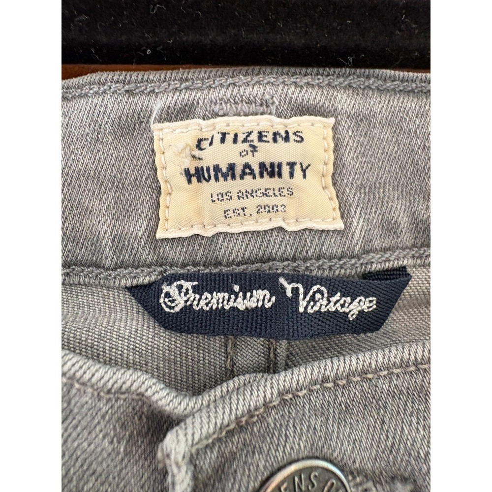 Citizens of Humanity Womens Grey Distressed Emerson Straight Leg Jeans Size 29 - Picture 8 of 9